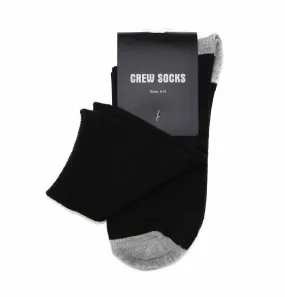 1 x Mens Black & Grey Crew Sock