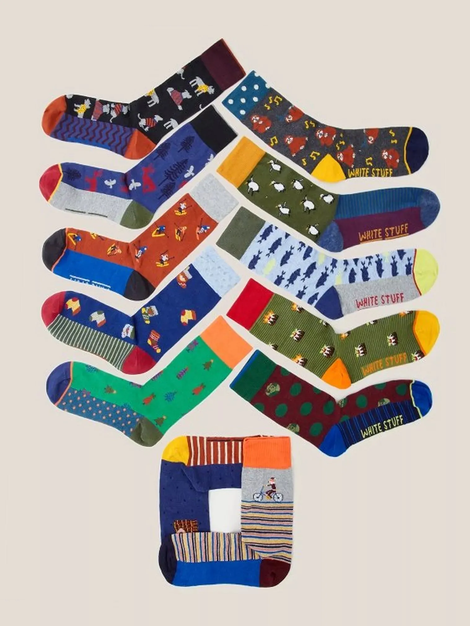 12 Days of Christmas Men's Sock Advent