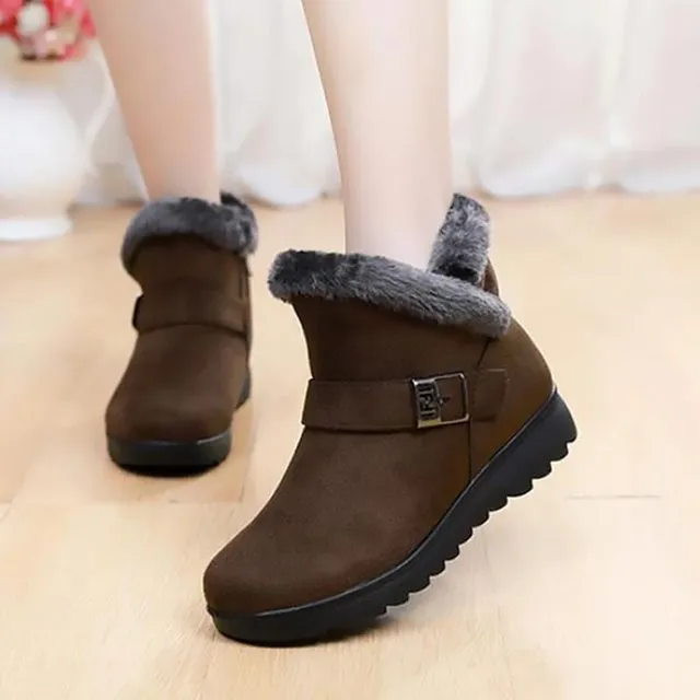 2022 warm zipper women's winter boots