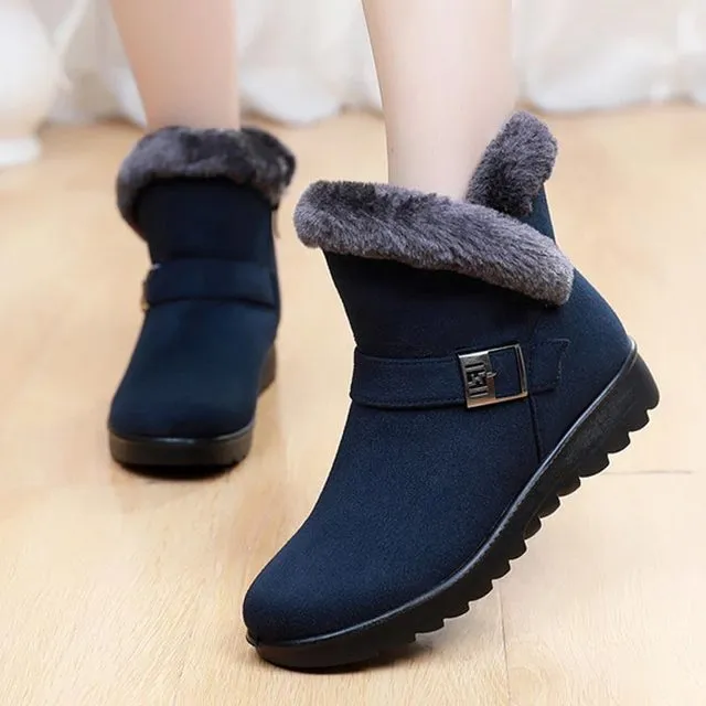 2022 warm zipper women's winter boots