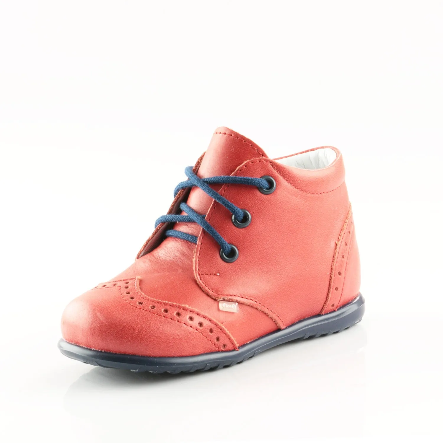 (2341-5) Emel first shoes - red brogue