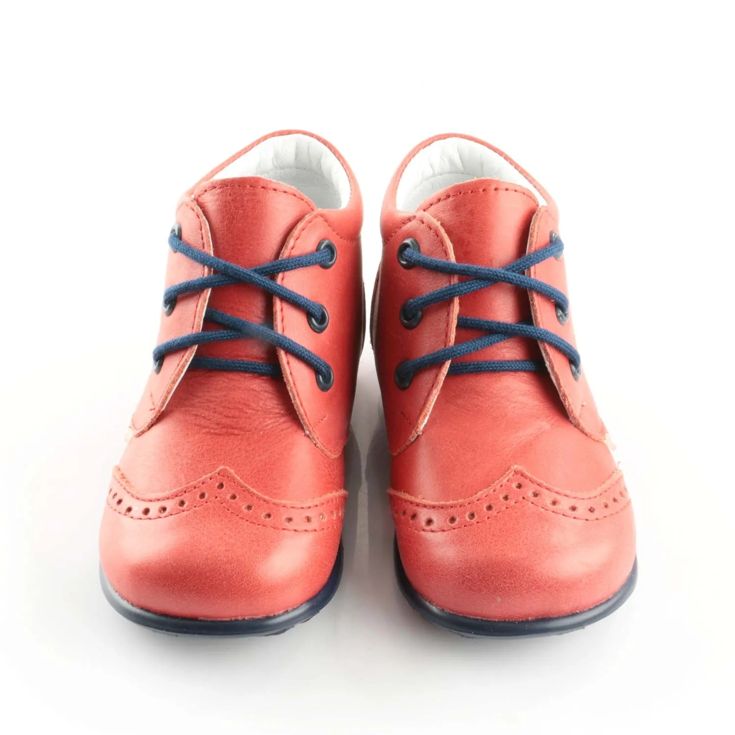 (2341-5) Emel first shoes - red brogue