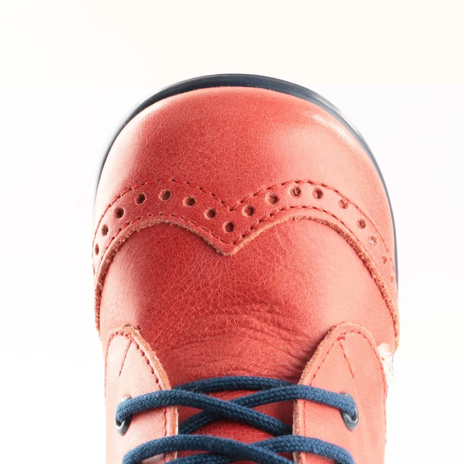 (2341-5) Emel first shoes - red brogue