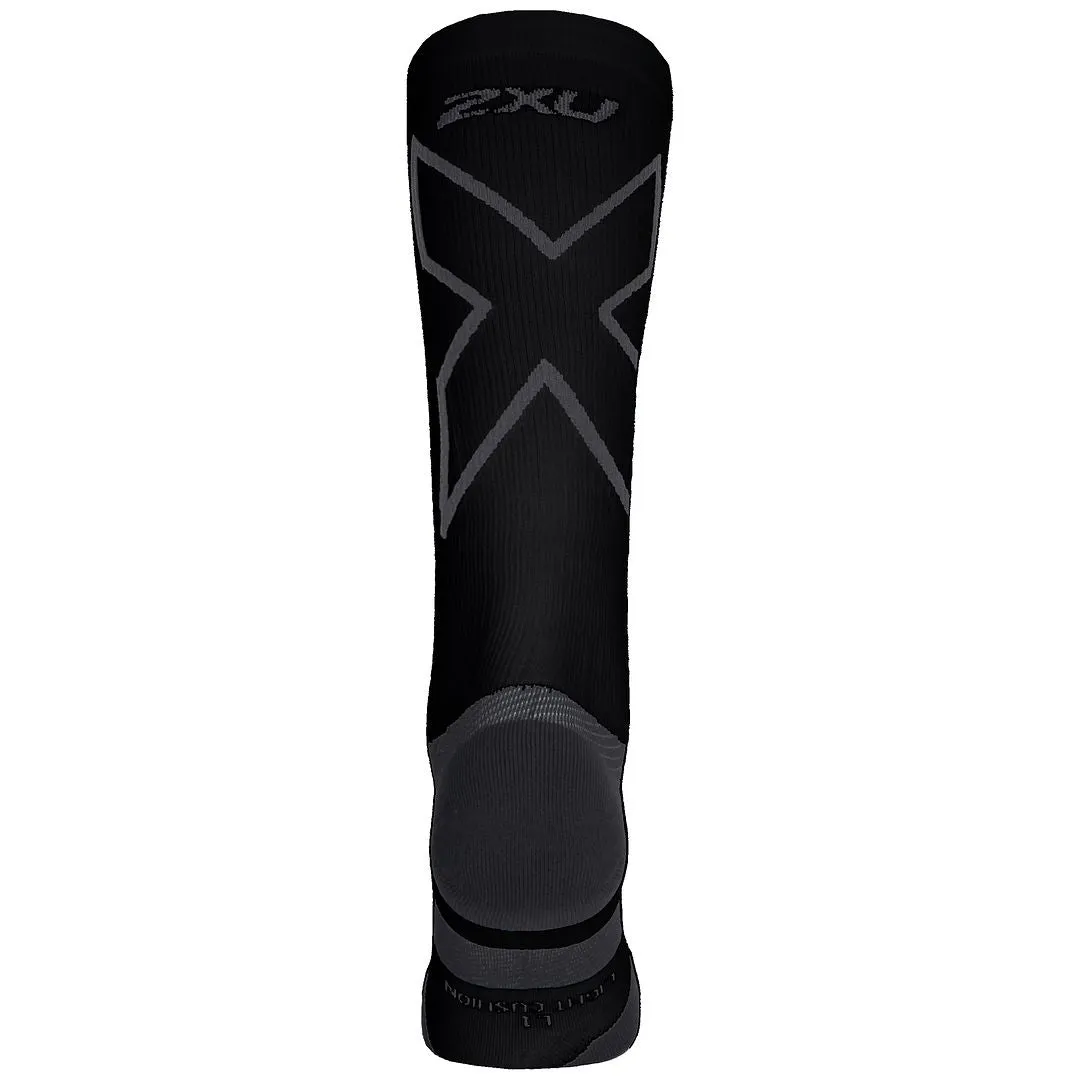 2XU Light Cushion Full Mens Black/Titanium Socks