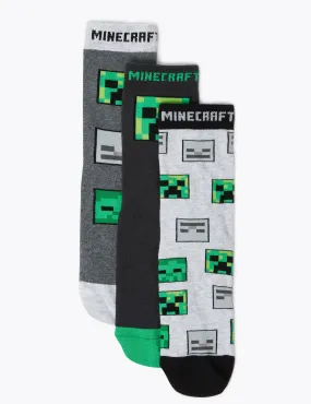 3 Pack Cotton Rich Minecraft™ Casual Socks