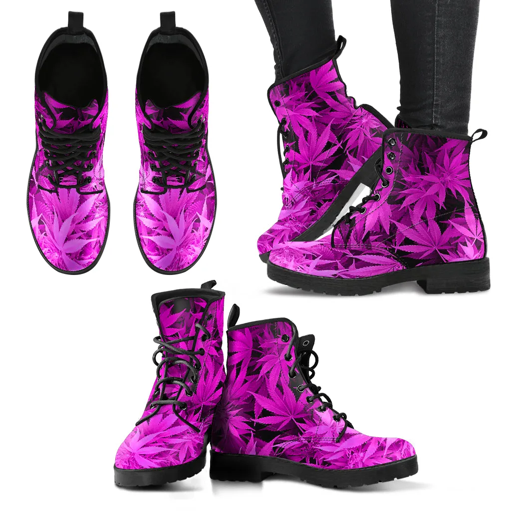 [50% OFF] Dank Master Hot Pink Weed Boots