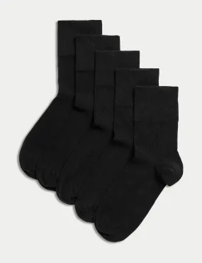 5pk Cotton Rich Ankle High Socks