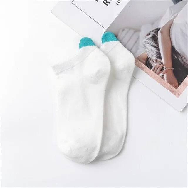 6 Pair Heart Ankle Socks