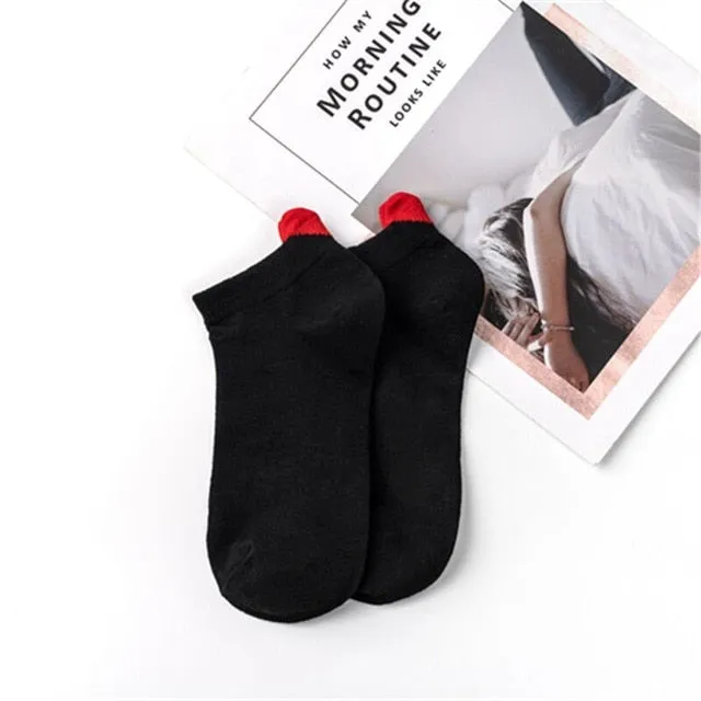 6 Pair Heart Ankle Socks