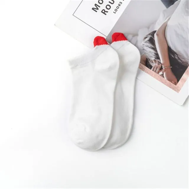 6 Pair Heart Ankle Socks