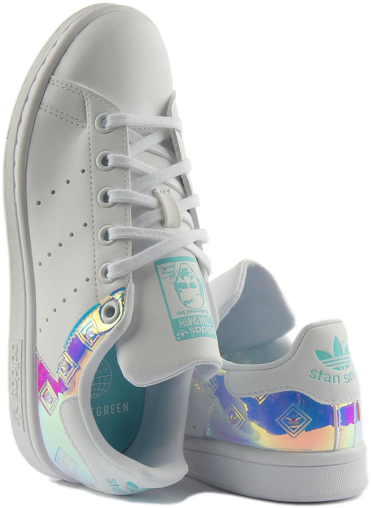 Adidas Stan Smith J In White Multi For Youth