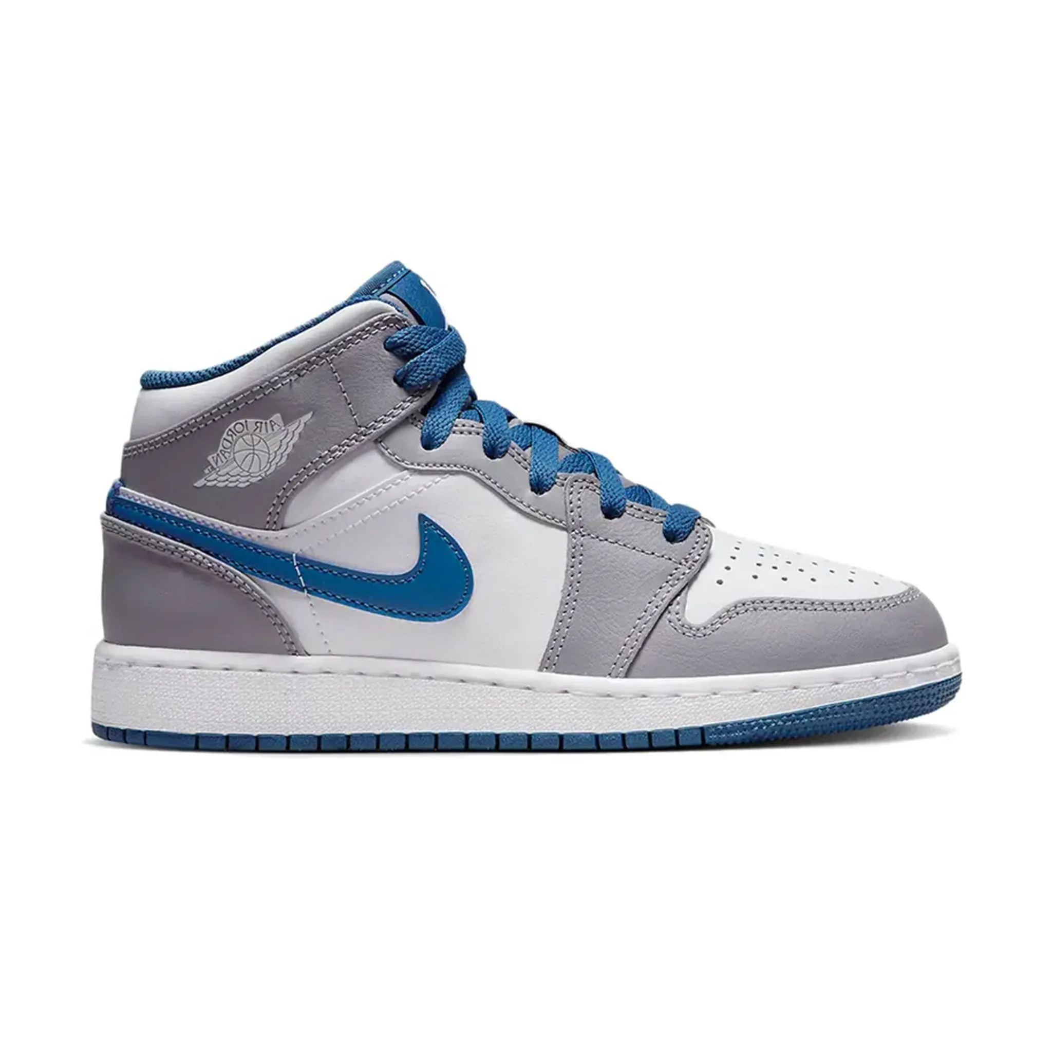 Air Jordan 1 Mid True Blue Cement (GS)