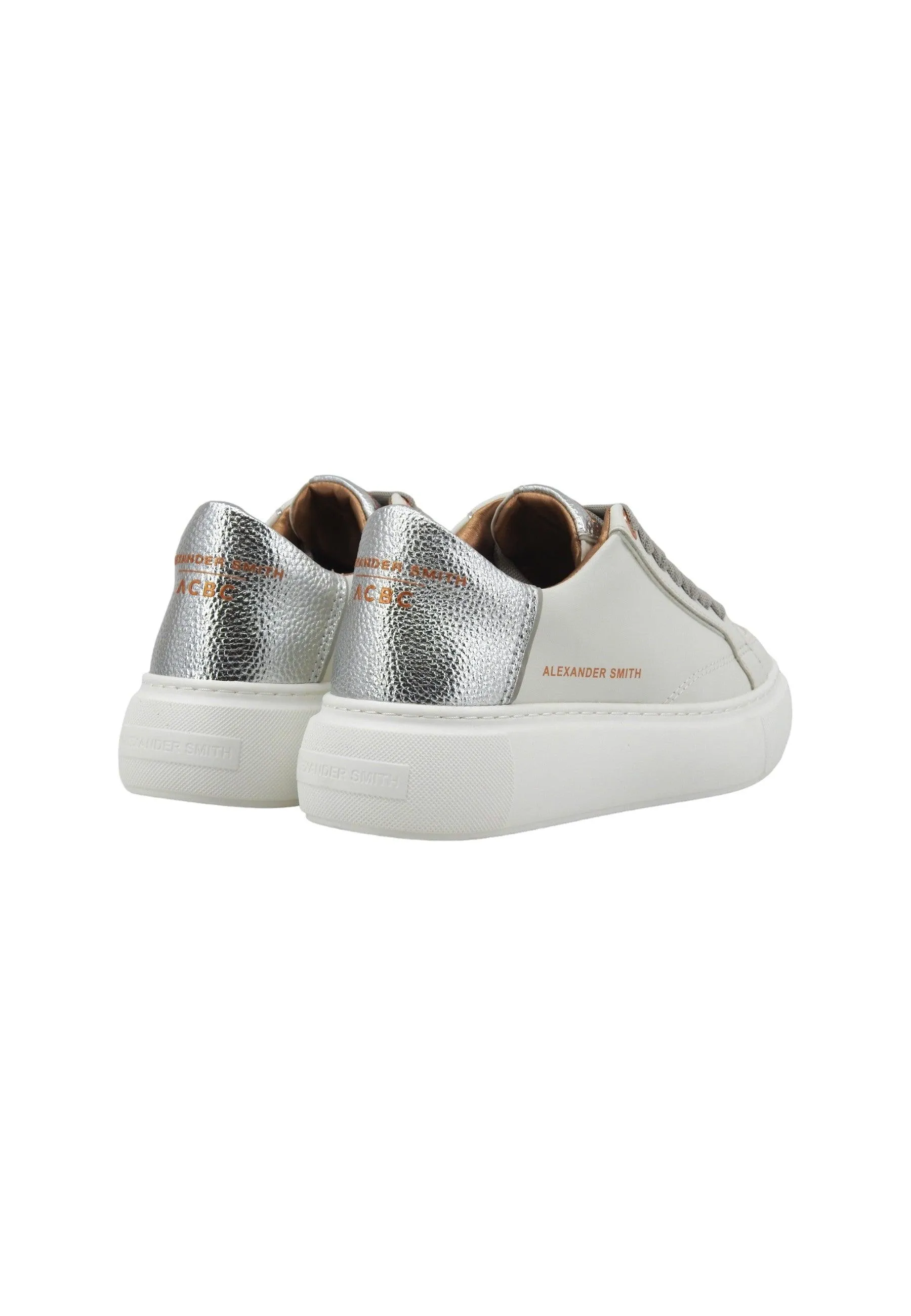 ALEXANDER SMITH Ecogreenwich Sneaker Donna White Silver EGW7398