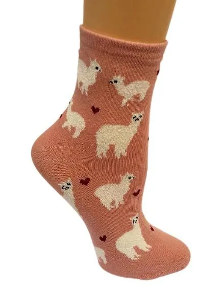 Alpaca Love Ankle Height Cotton Socks