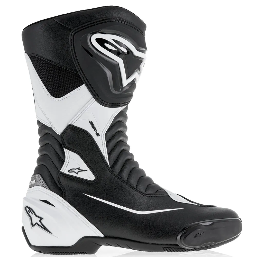 Alpinestars SMX S Durable Motorcycle Touring Boots Black White