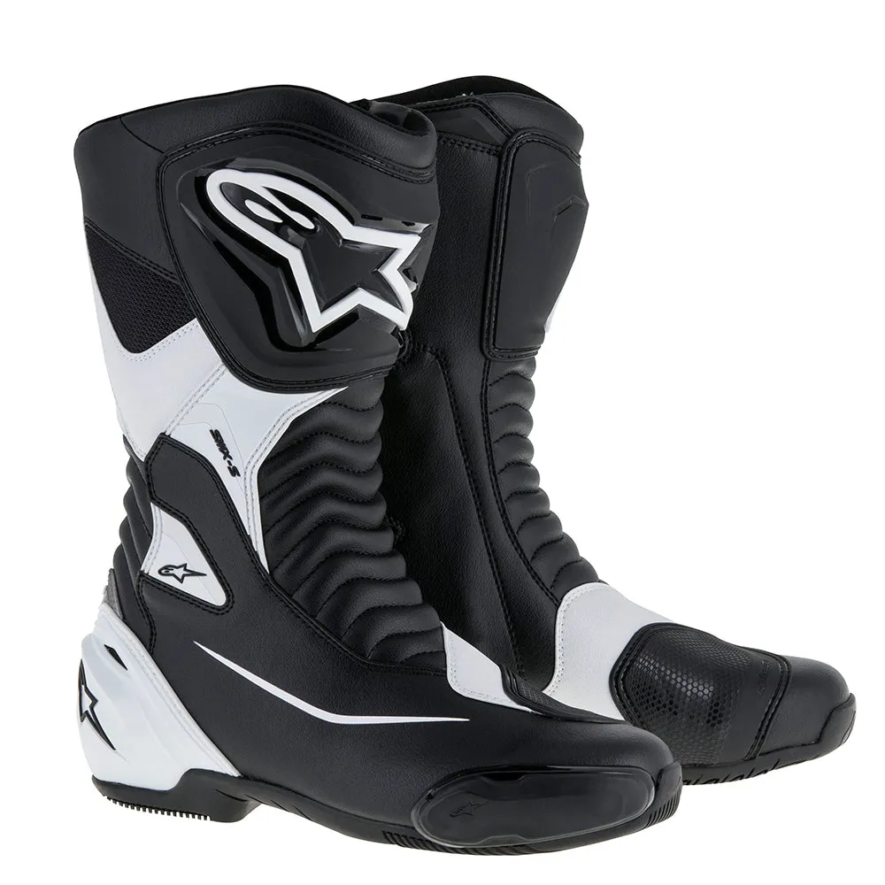 Alpinestars SMX S Durable Motorcycle Touring Boots Black White