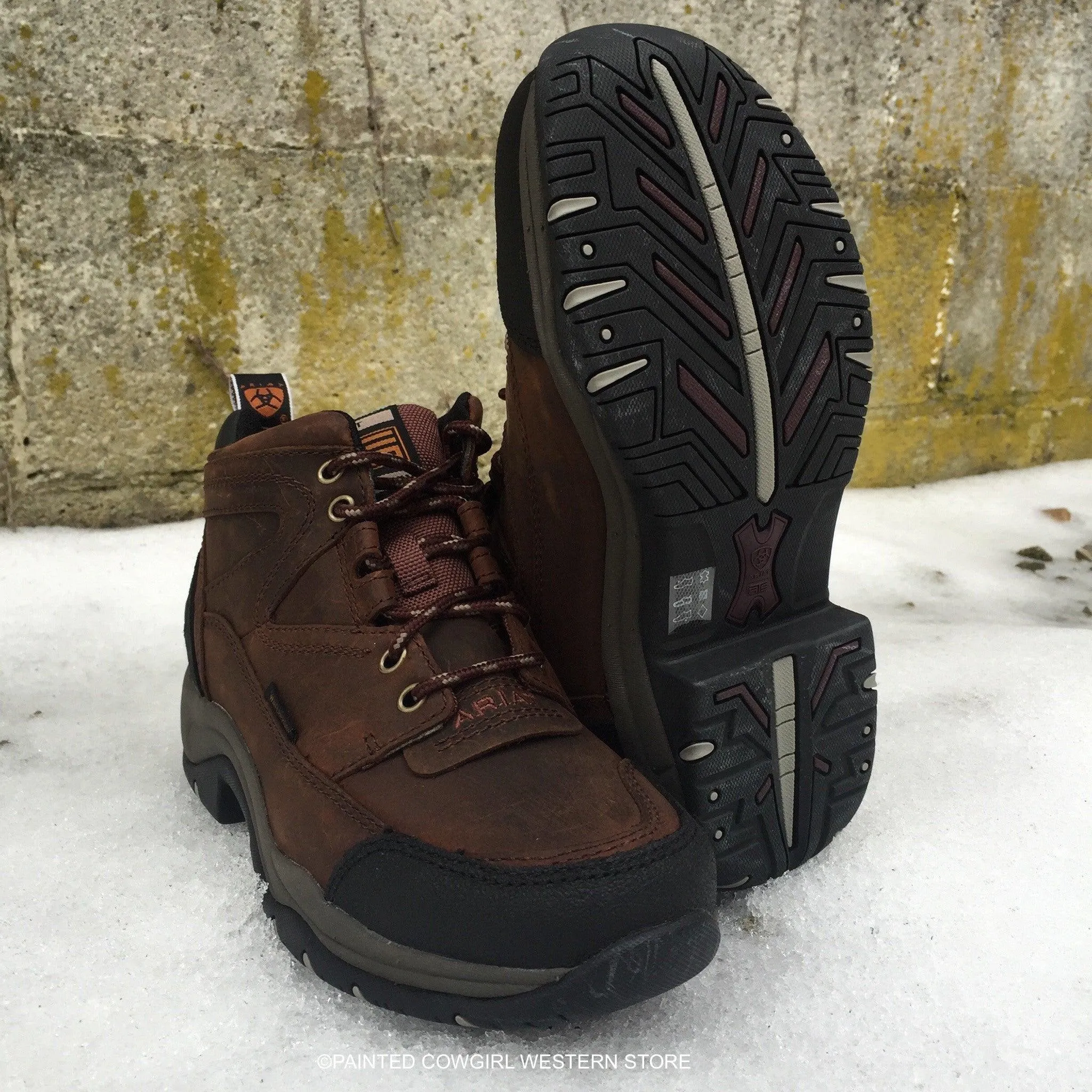 Ariat Women’s Brown Terrain H2O Waterproof Lace Up Work Shoes 10004134