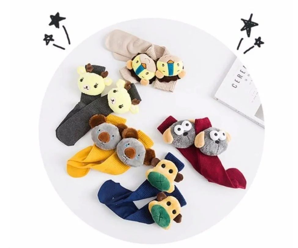 Baby Toddler Kids 3D Animal Head Socks