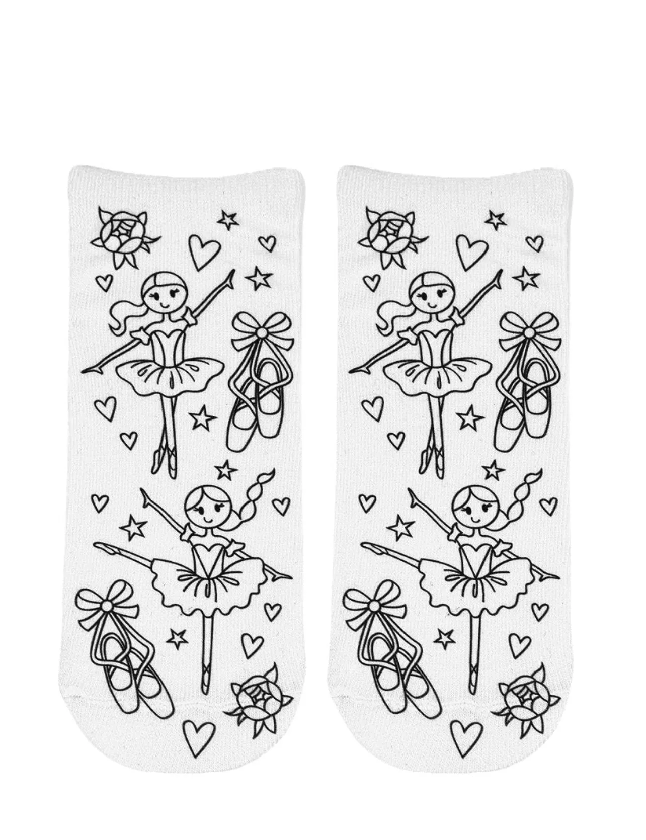 Ballerina Coloring Socks