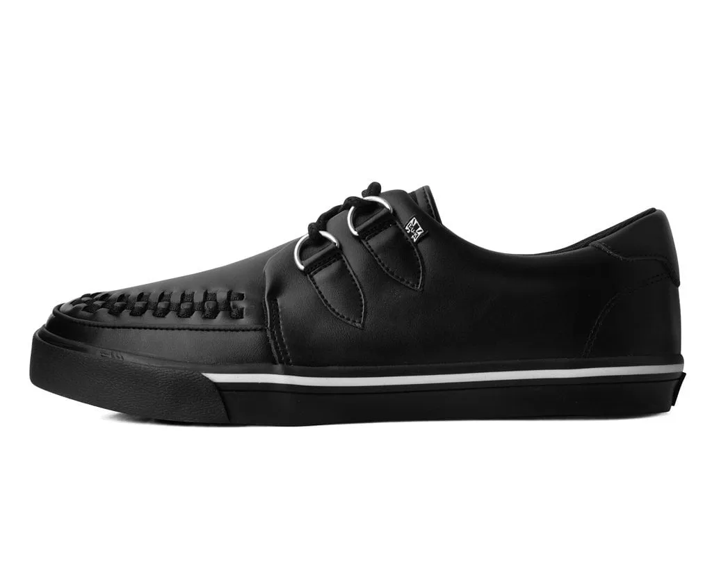 Black Leather D-Ring Sneaker