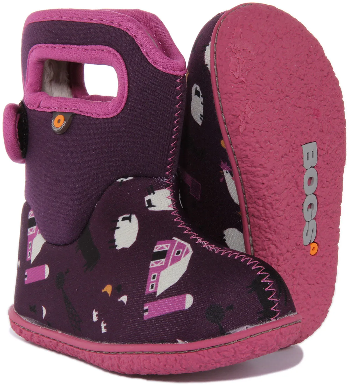 Bogs Baby Bogs Farm In Purple For Infants