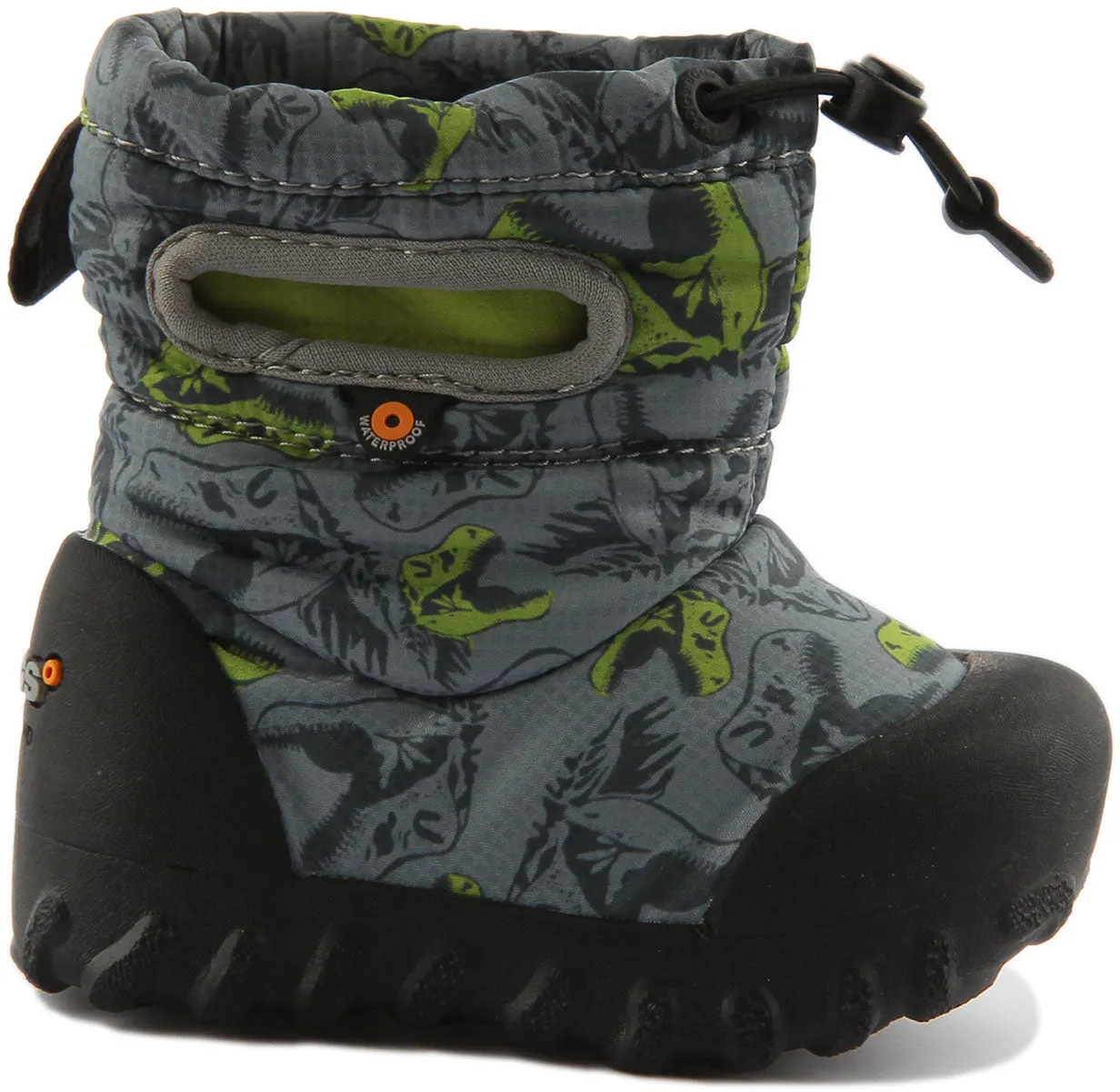 Bogs Bmoc Snow Dino In Grey Black For Infants