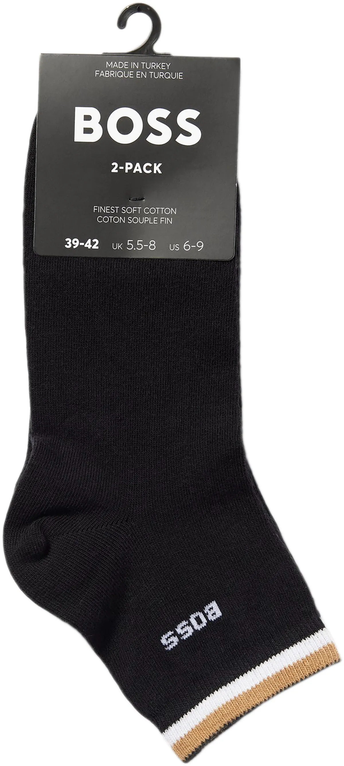 Boss 2 Pair Shoe Stripe Socks In Black For Men