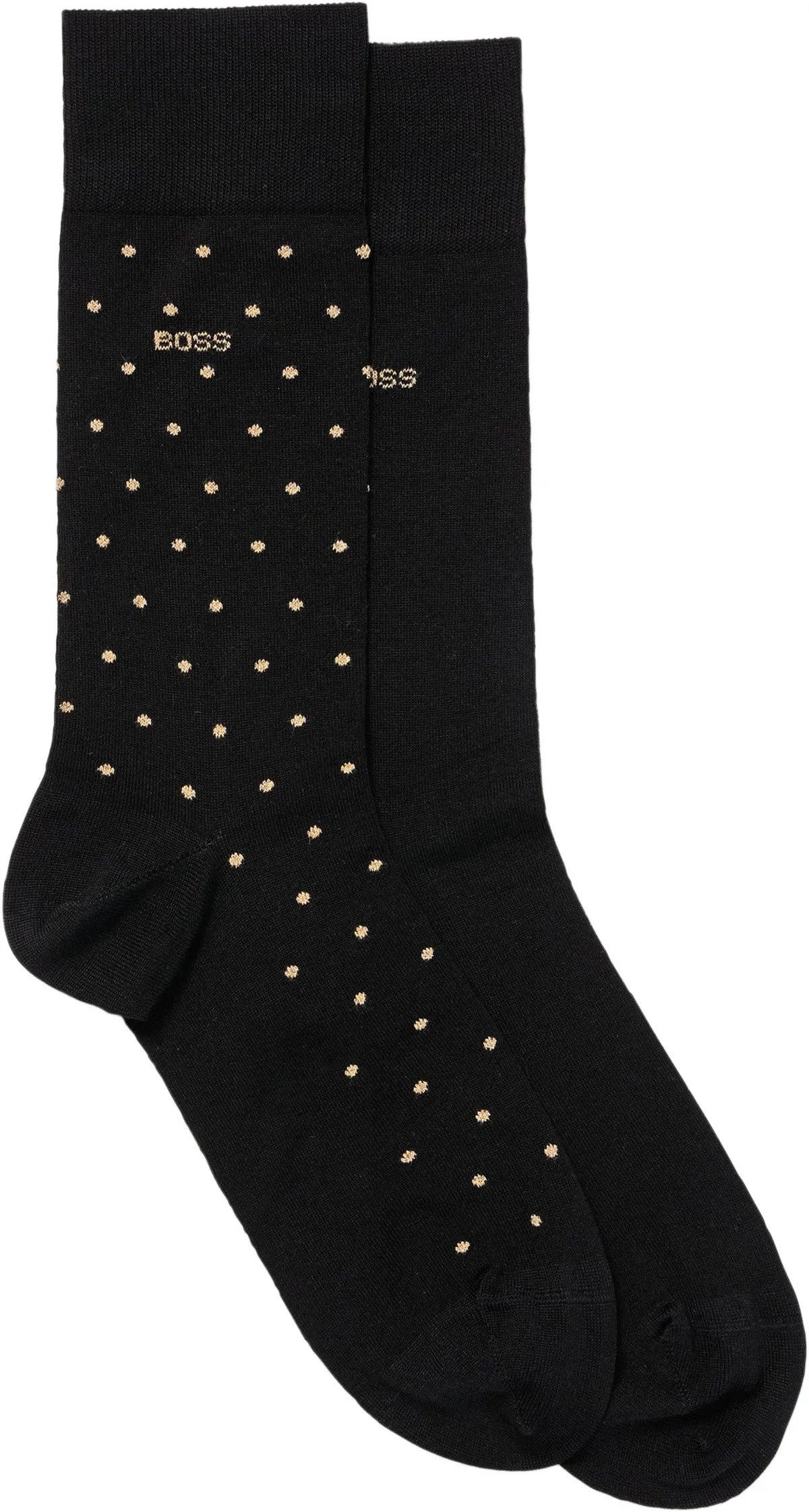 Boss 2 Pair Sock Gift Set In Black Gold For Men