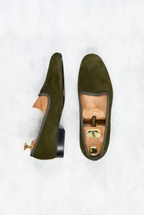 Bowhill & Elliott Olive Suede Pump