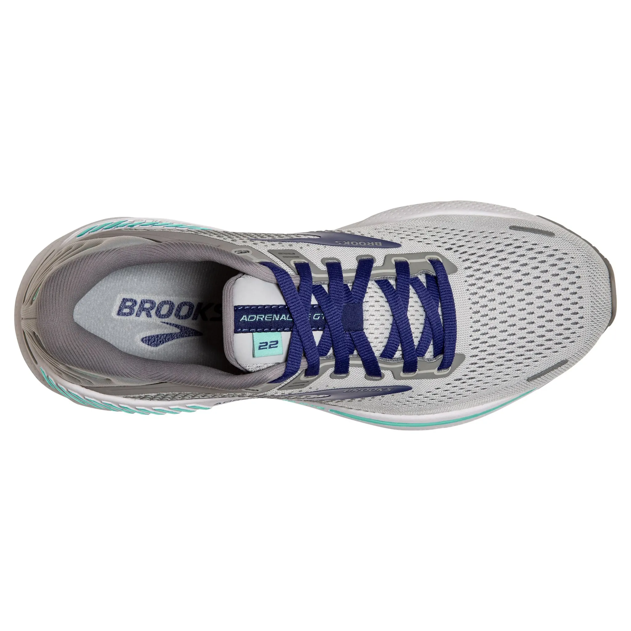 Brooks Women's 120353 045 Adrenaline GTS 22 Alloy Blue Green Cushion Support Running Shoes