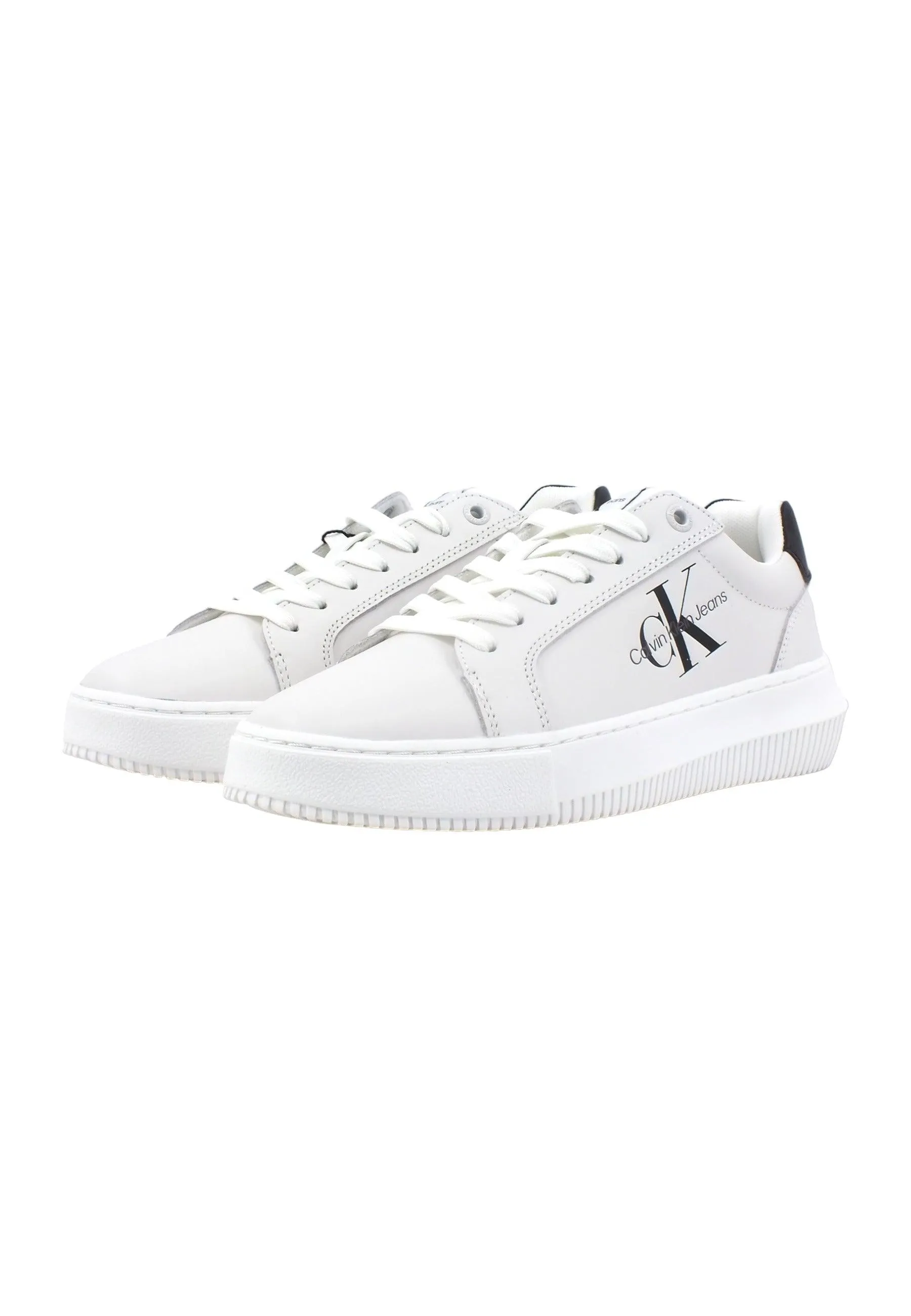 CALVIN KLEIN Chunky Cupsole Sneaker Donna Bright White Black YW0YW00823