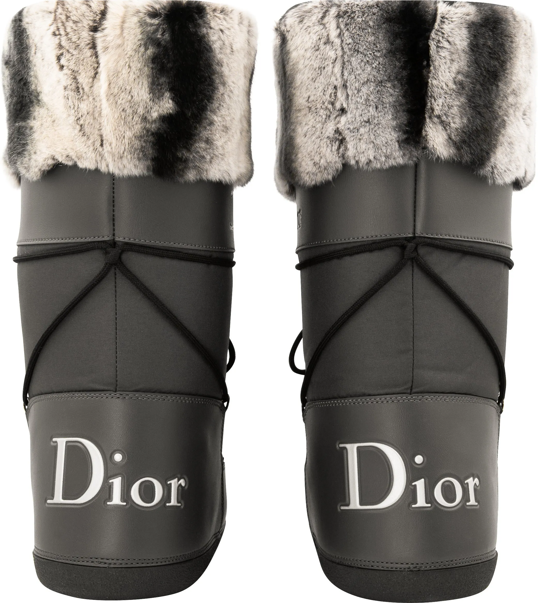 Christian Dior Black Logo Moon Boots