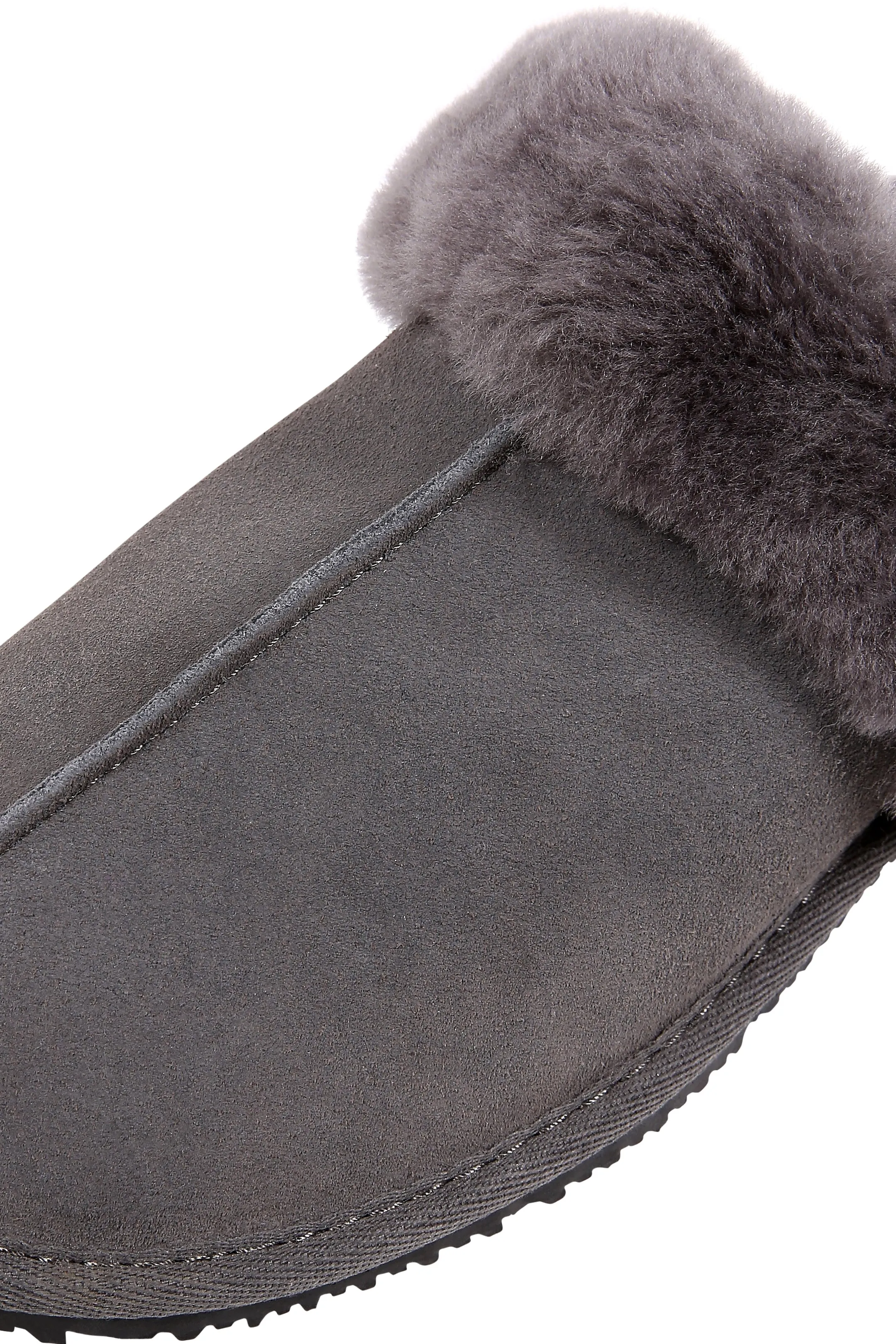 Classic Dark Grey Sheepskin Slippers