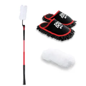 Cleaning Slippers   Telescopic Duster   Replacement Duster Heads Bundle