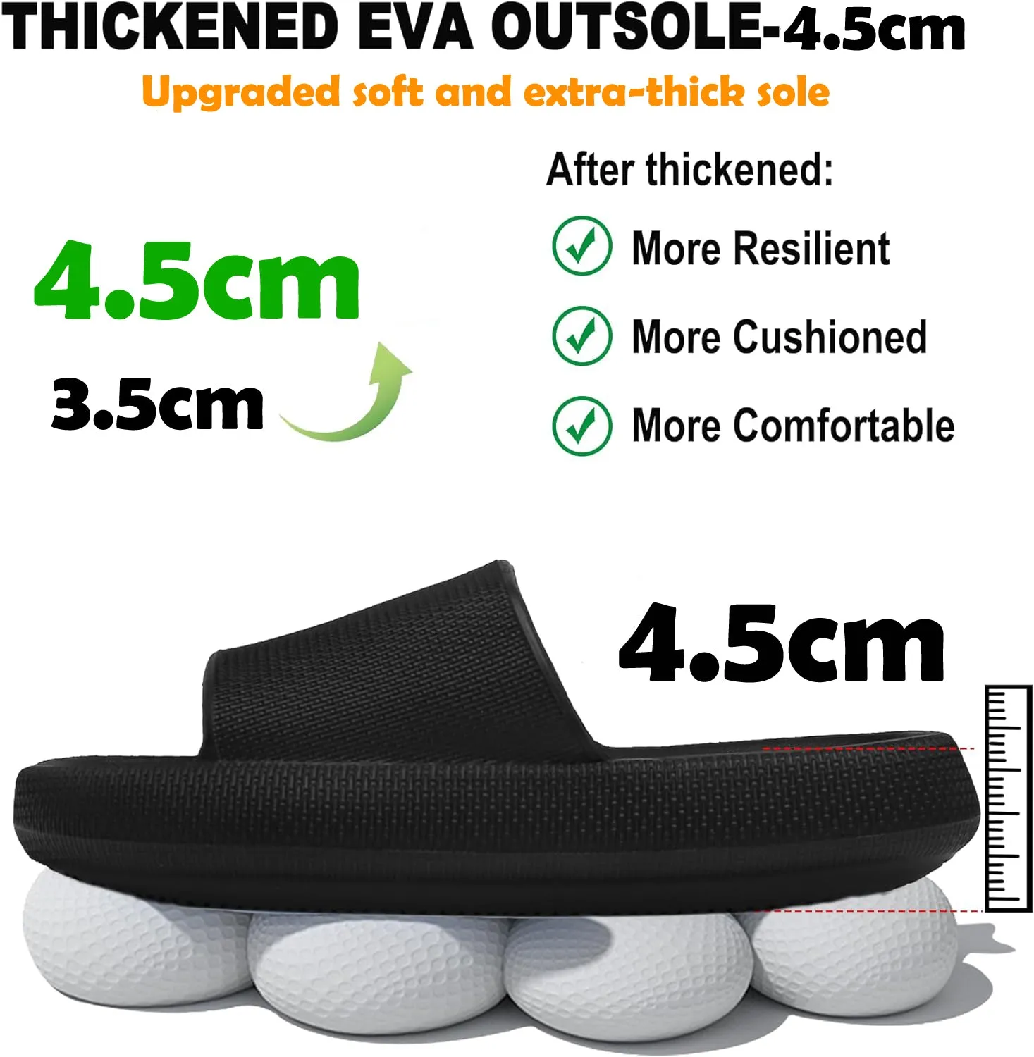 Cloud Pillow EVA Slippers (4.5cm upgraded) Men and Women