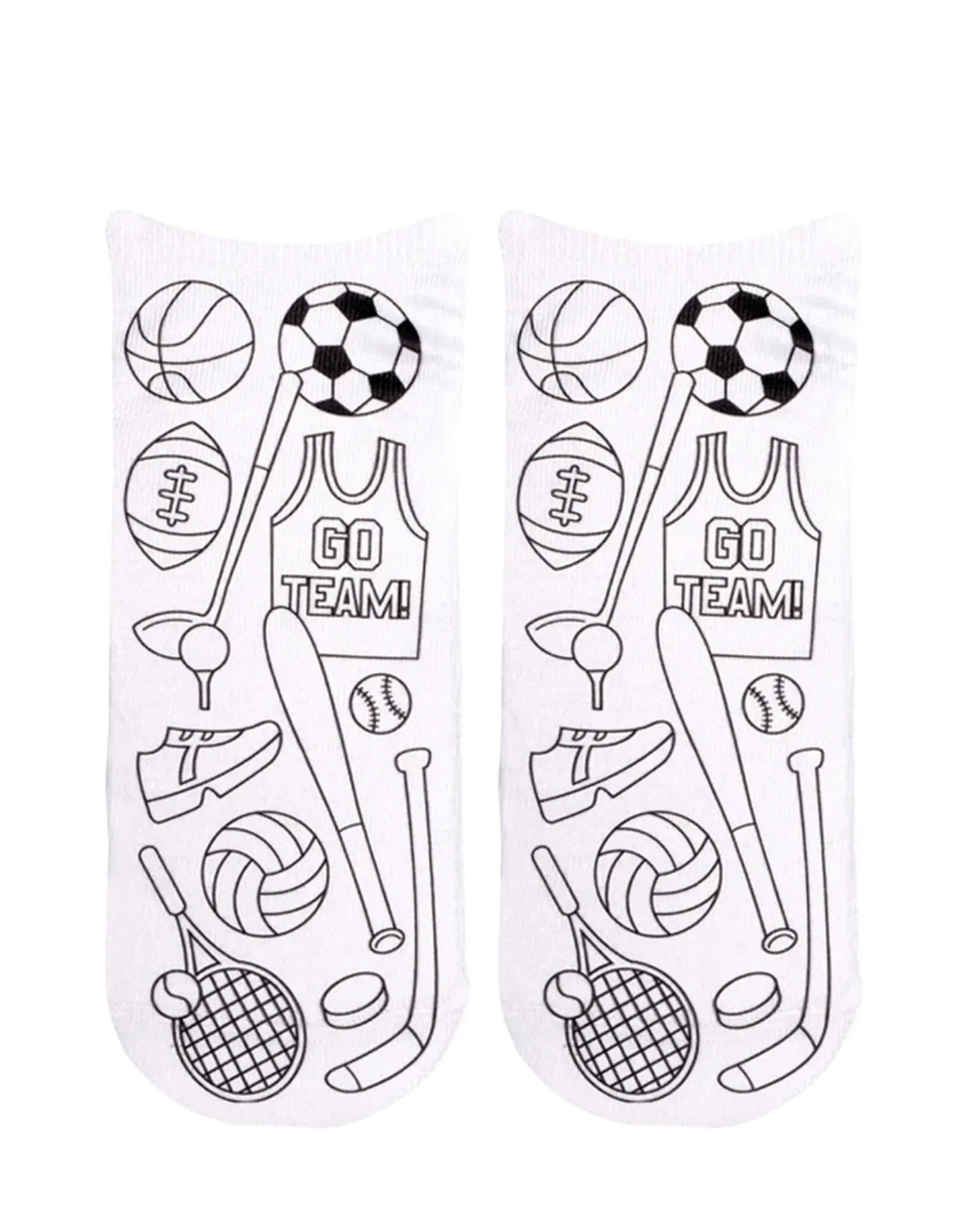 Coloring Socks Sports