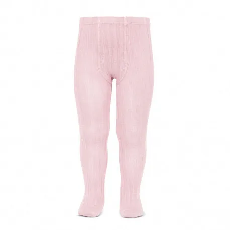 Condor Pale Pink Ribbed Tights