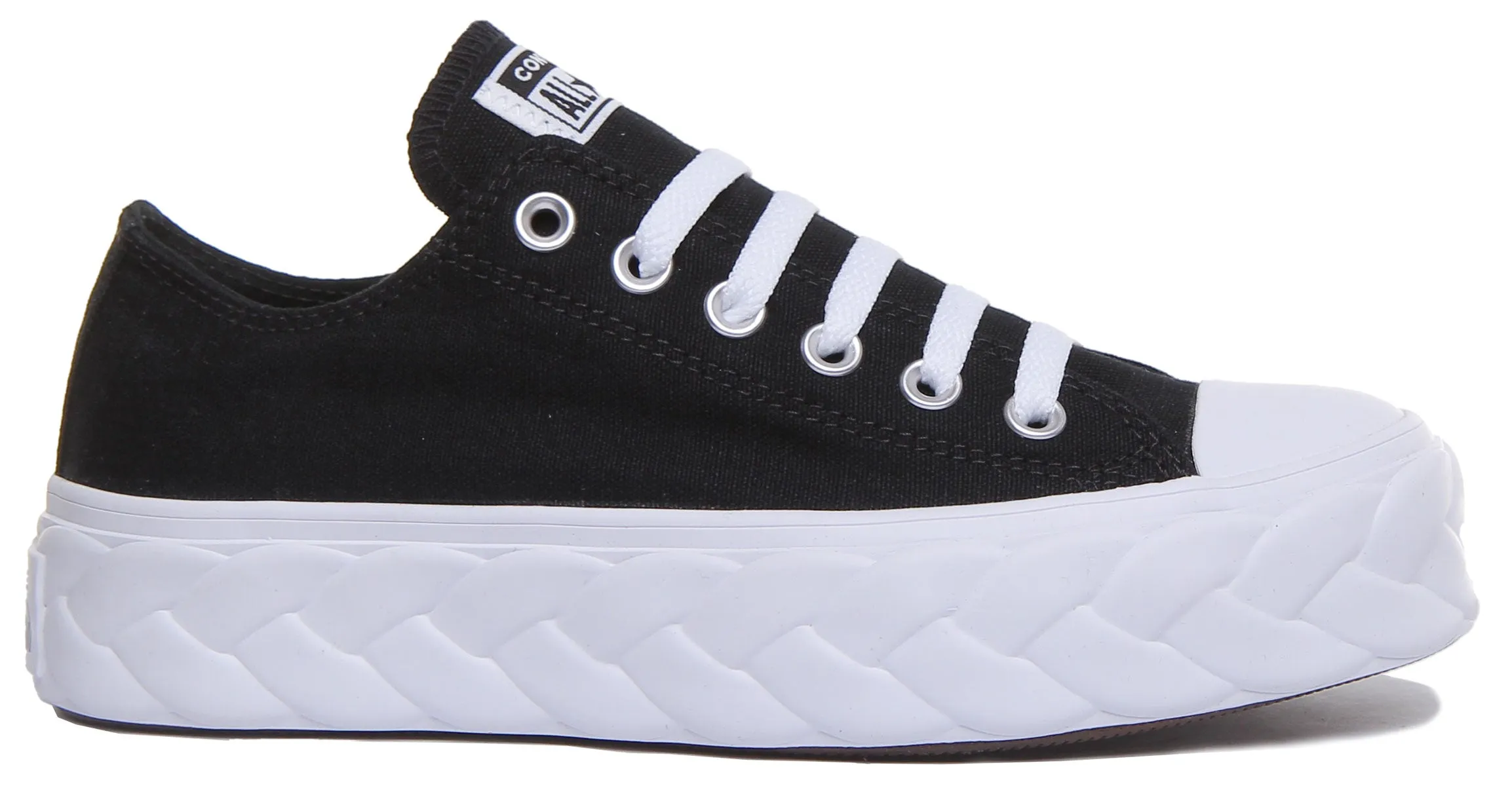 Converse 568894C CT All Star Low Platform Trainer In Black For Women