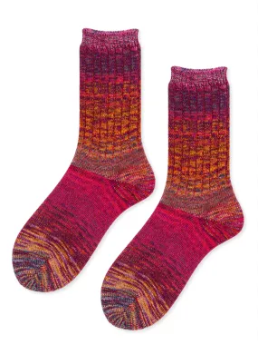 Cosmic Space Dye Crew Sock | Cassiopeia