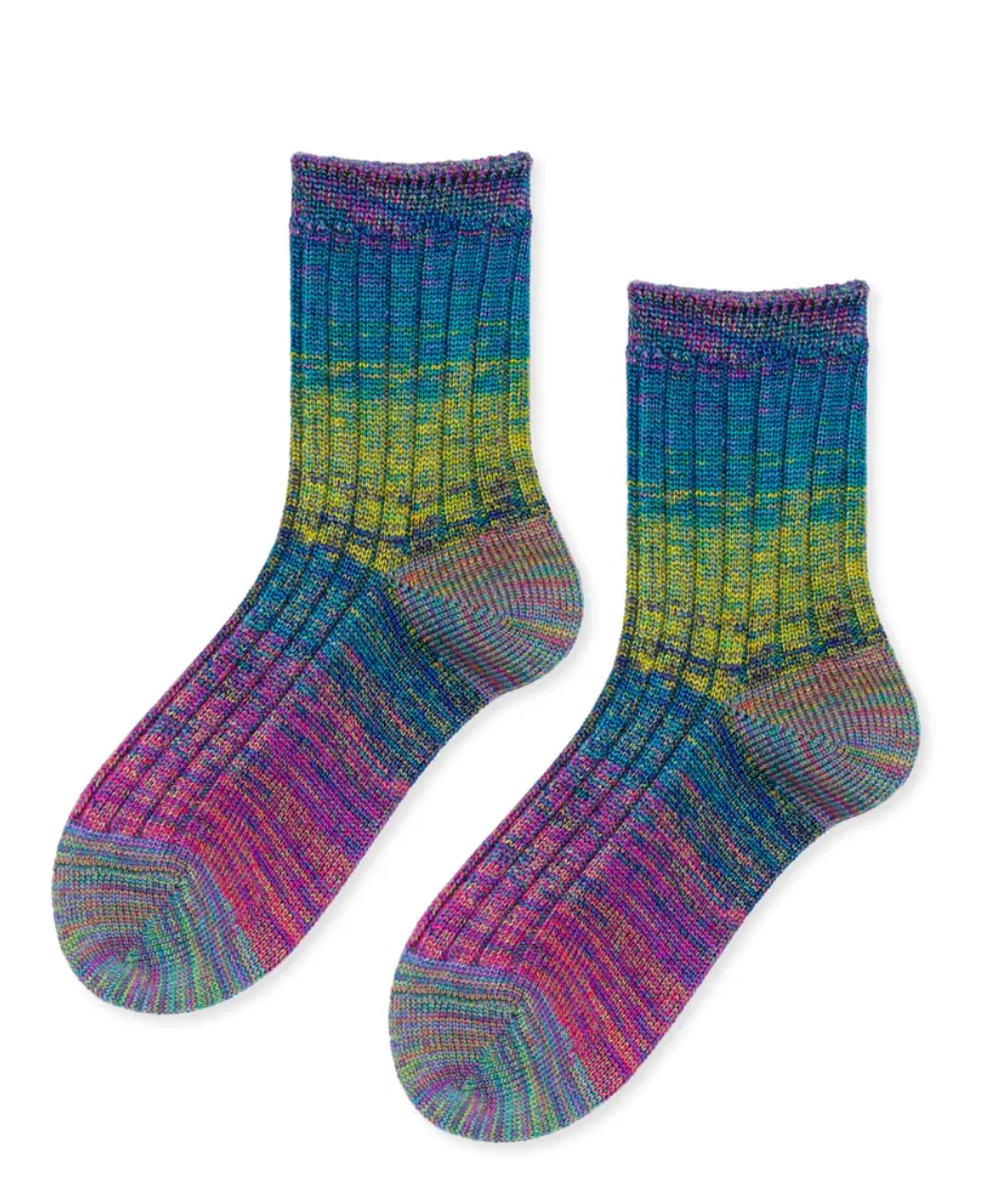 Cosmic Space Dye Crew Sock | Neptune