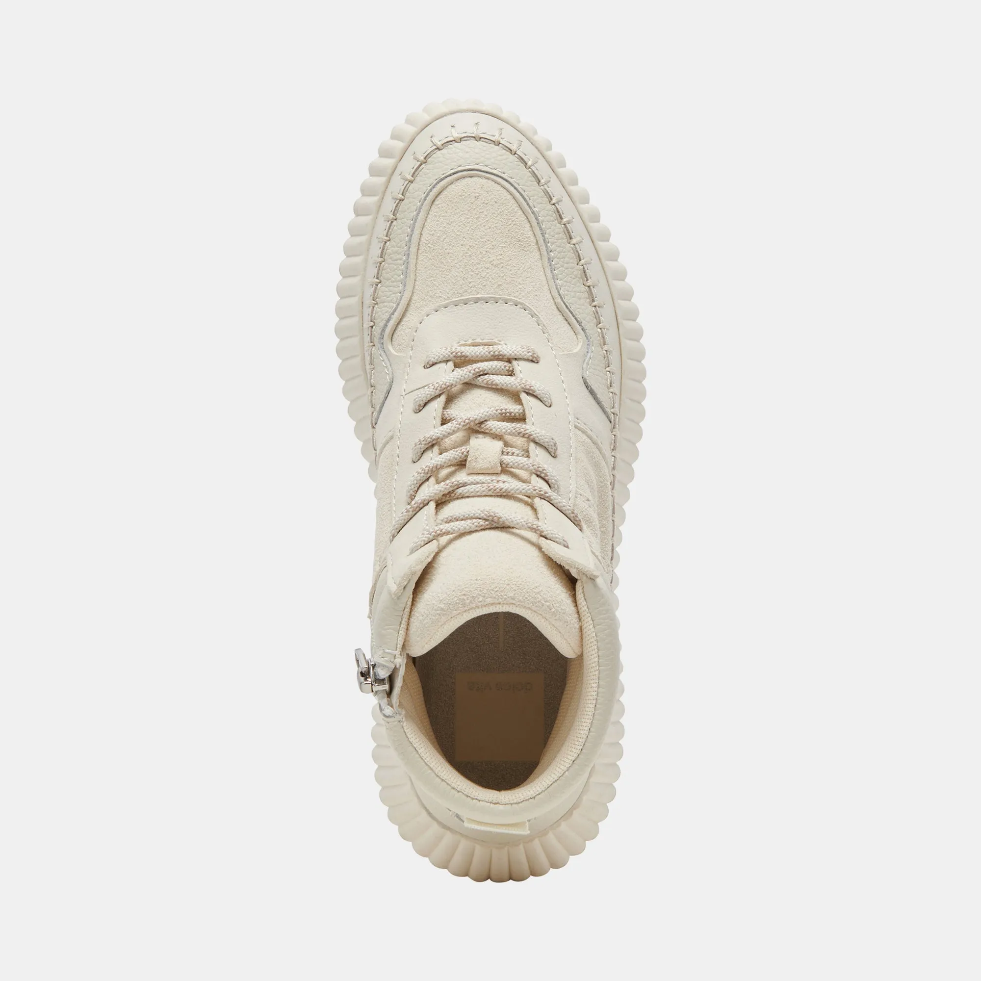 DALEY SNEAKERS OFF WHITE SUEDE - re:vita