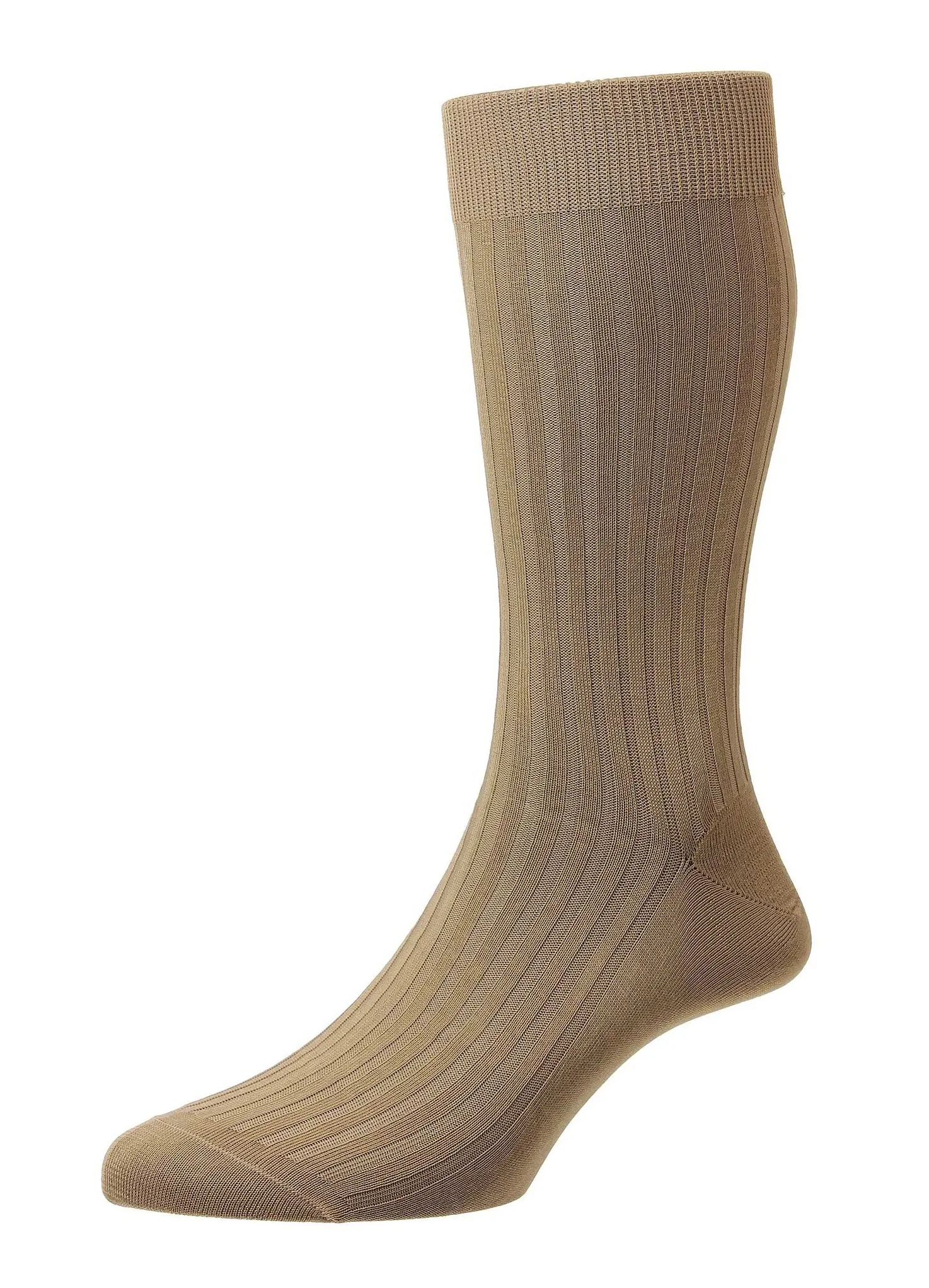 DANVERS | Classic 5x3 Rib Mercerised Cotton | Light Khaki