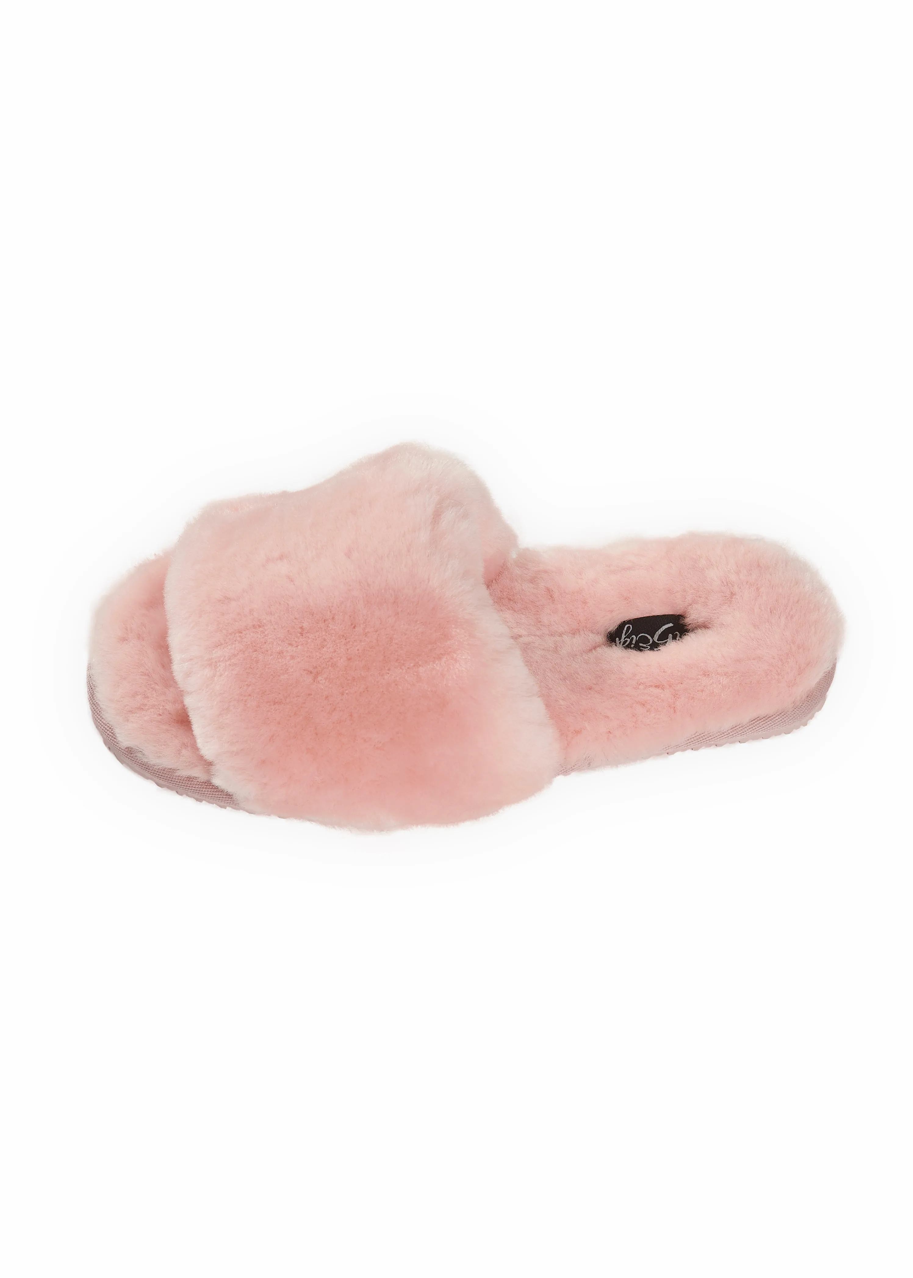 Deep Classic Baby Pink Luxury Sheepskin Slipper Slides