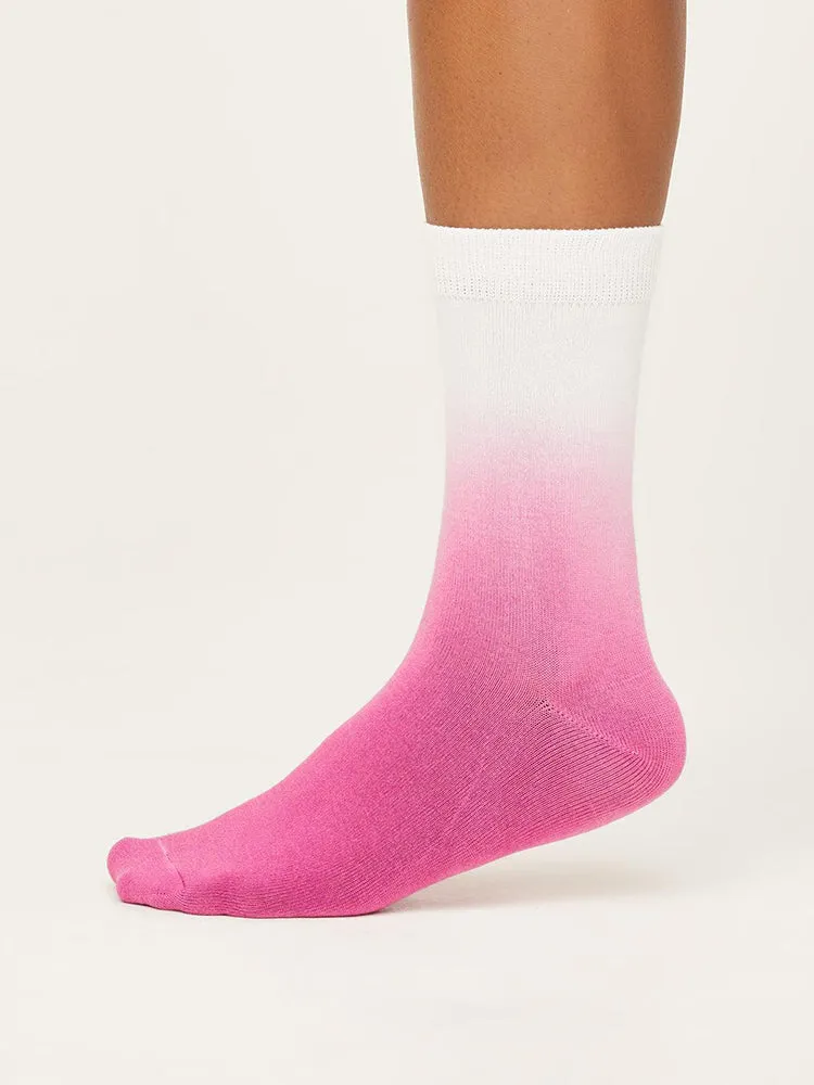 Dip Dye Socks - Magenta Pink