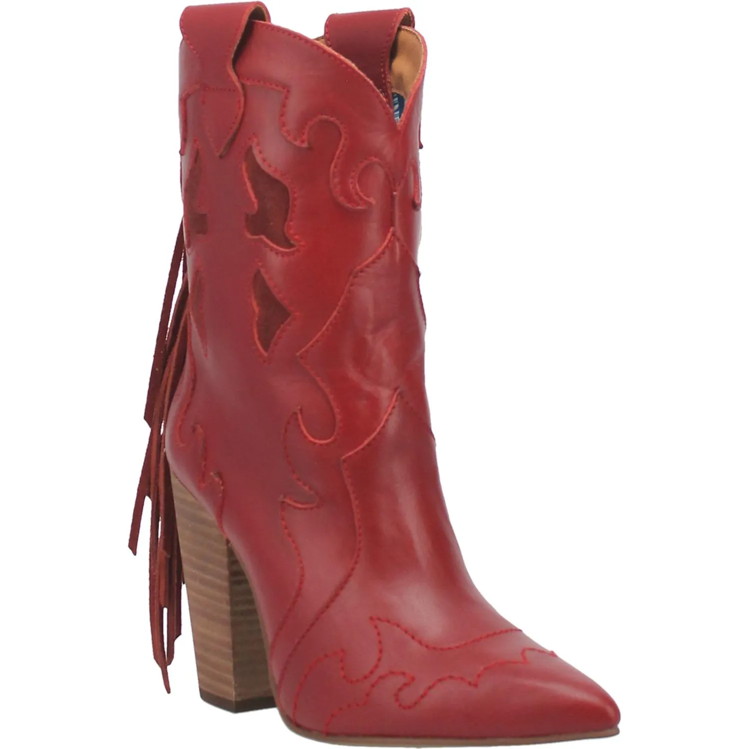 *DISCONTINUED* Dingo | Lady's Night Leather Ankle Booties in Red - Last Chance Size 9