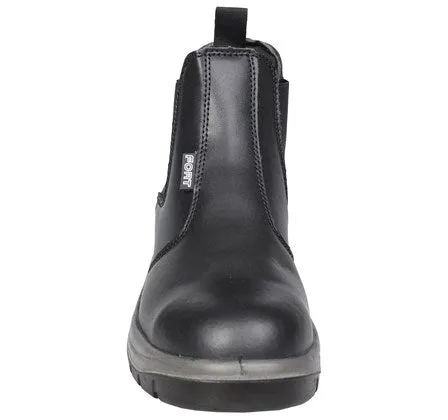 Fort Nelson FF103 Slip On Leather Safety Boot-BLACK