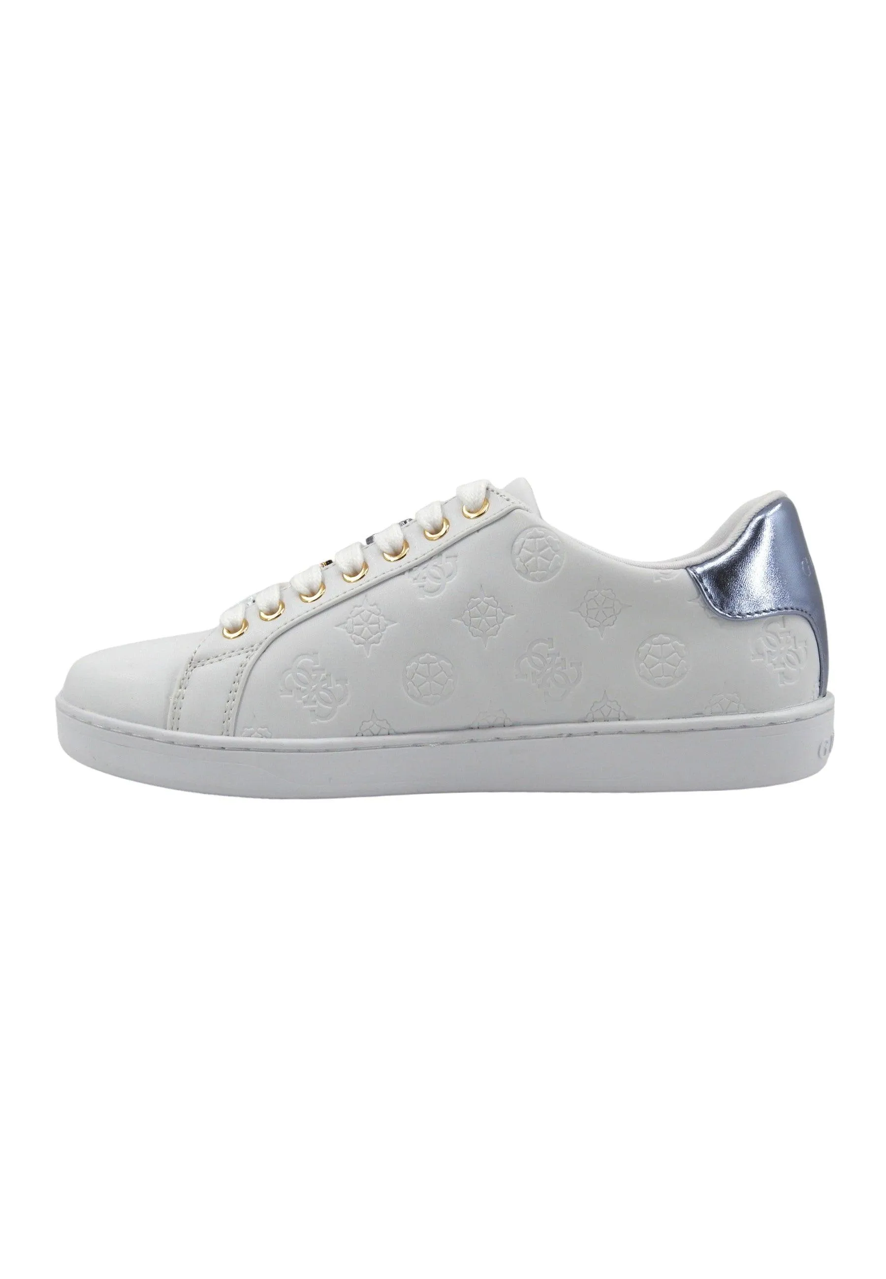 GUESS Sneaker Donna White Blue FLJROSELE12