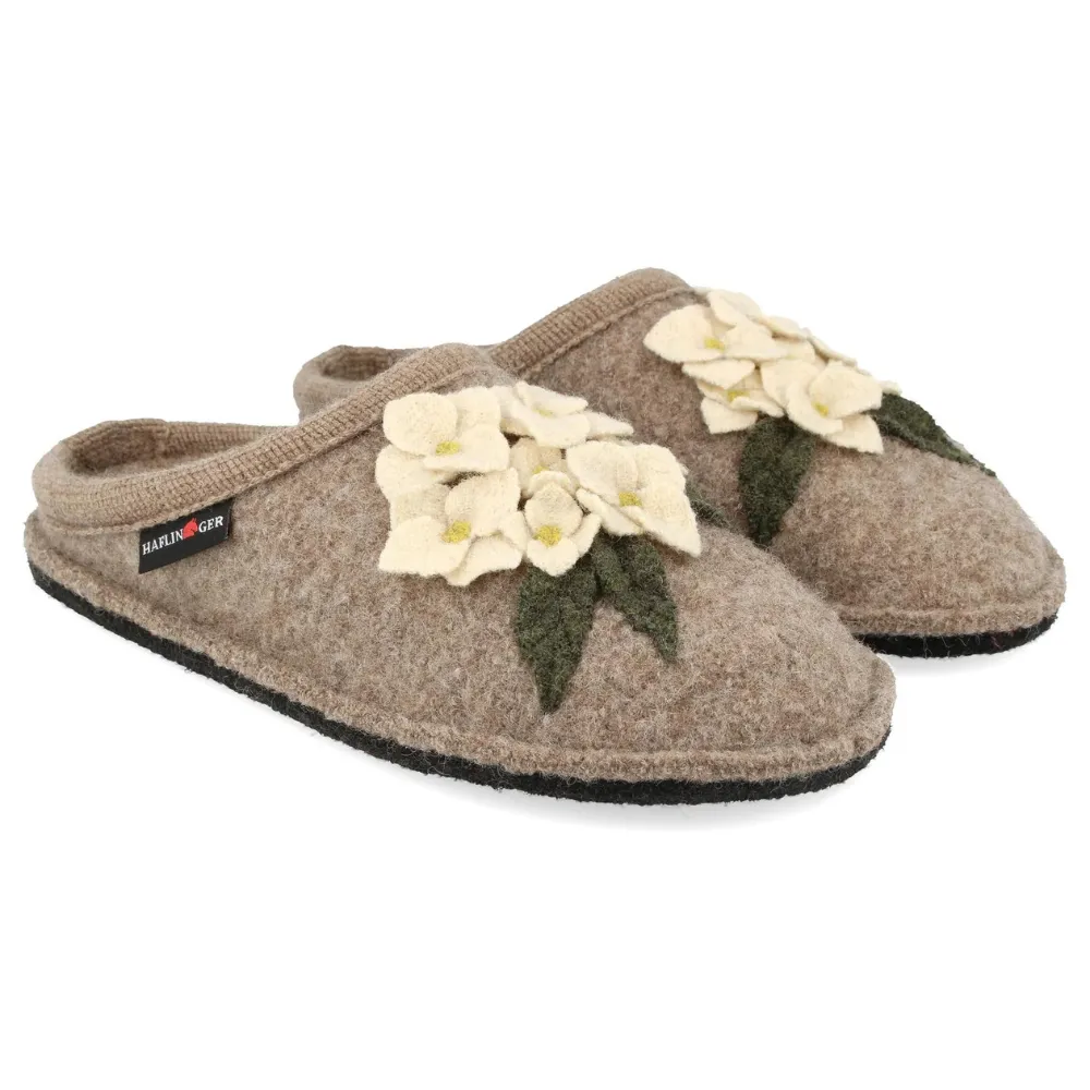 Haflinger Hortensia Earth Wool Slipper (Women's)