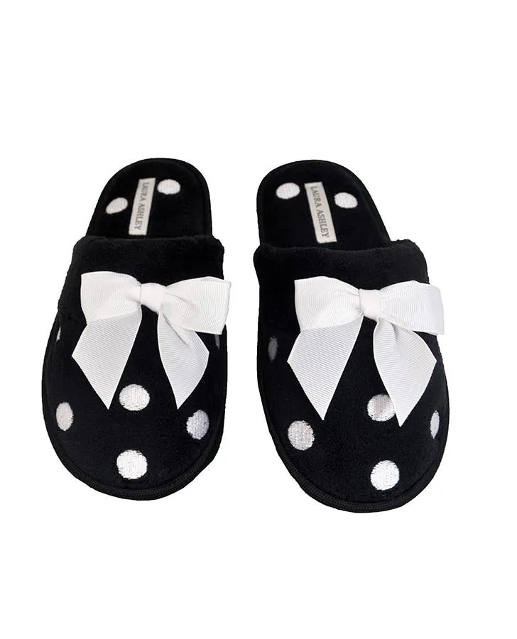 Hattie Ladies Black Slippers