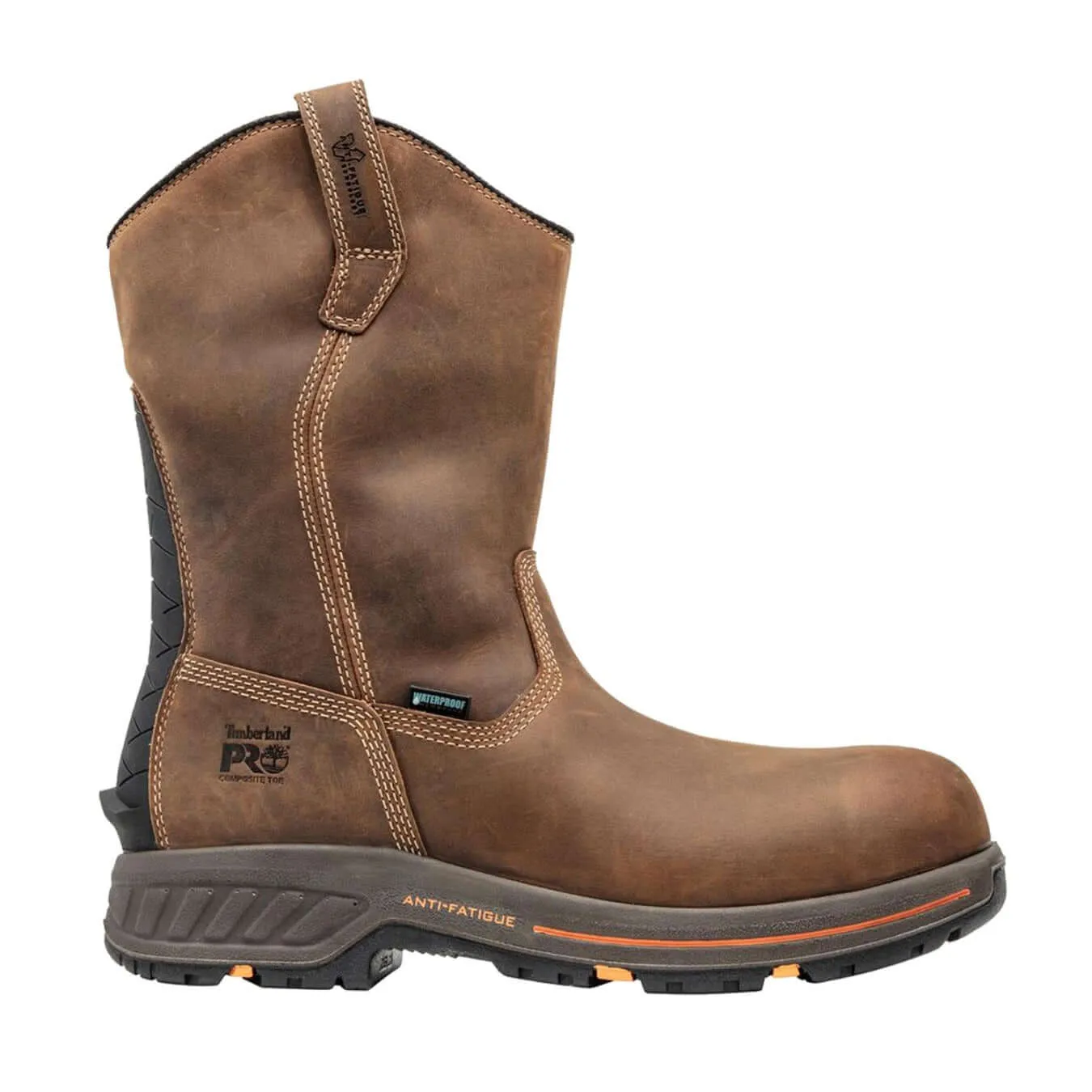 Helix HD Composite-Toe Waterproof Pull-On Work Boot Brown